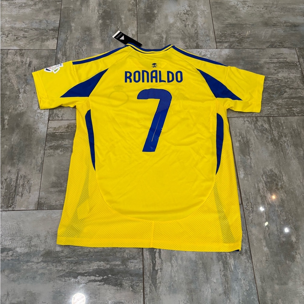 Adidas Men's Yellow and Blue Ronaldo Jersey